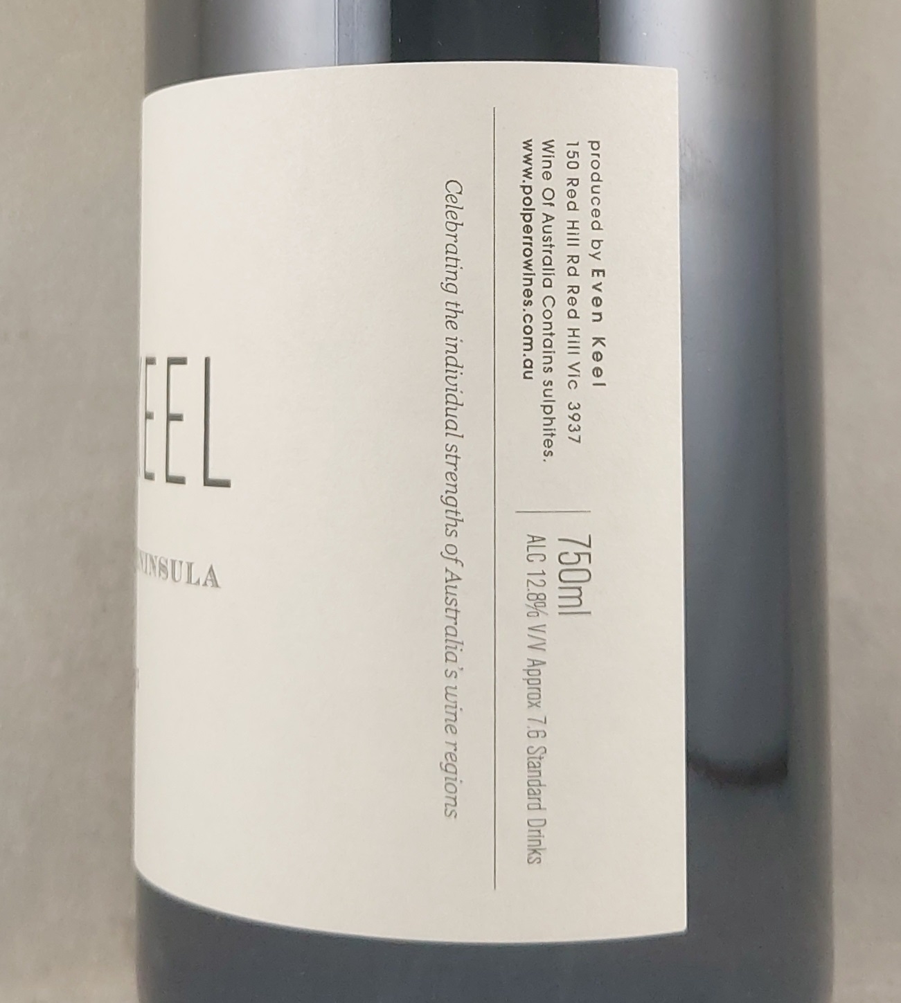 Polperro Even Keel Pinot Gris Mornington Peninsula 2020 Back Label